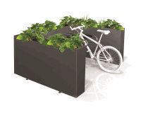 Three Sided Planter Box 6 Bike Rack
