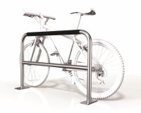 Large 2 Bike Rail with Security Bar