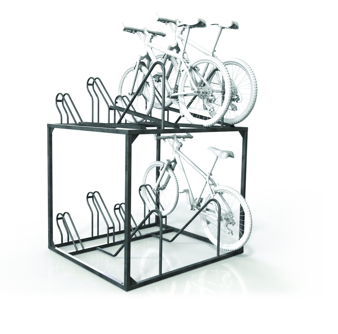 Double Height Manual 8 Bike Rack